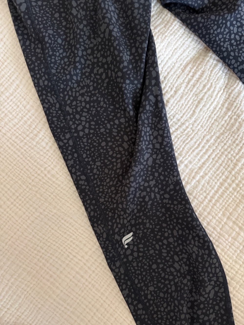 Fabletics Define PowerHold High-Waisted 7/8 Legging black gray animal print gym - Picture 7 of 7